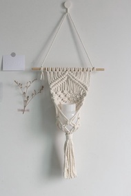 花邊花盆掛繩牆裝飾