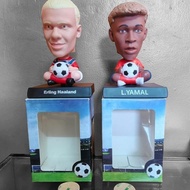Erling Haaland and L Soccer Ball Big Head Doll. Yamal Decorative Toys
