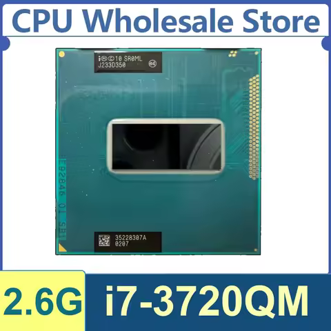 Intel Core I7-3720QM 4 Core 8 Thread 2.6G 45W 6MB Cache 22nm FCBGA1224/FCPGA988 SR0MM DDR3/L/-RS 133