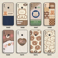 Huawei Nova 4e / P30 Lite / Huawei Y6P case with Cute Bear wool pattern