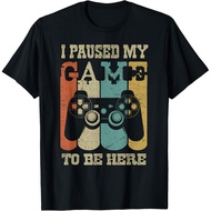 Gaming 365 Retro I Paused My Game To Be Here Gamer Vintage T-Shirt