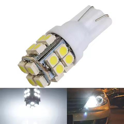 Car T10 LED Bulb 12V White 6500K 20 SMD 5W5 W5W LED T10 Signal Light Auto Interior Reading License P