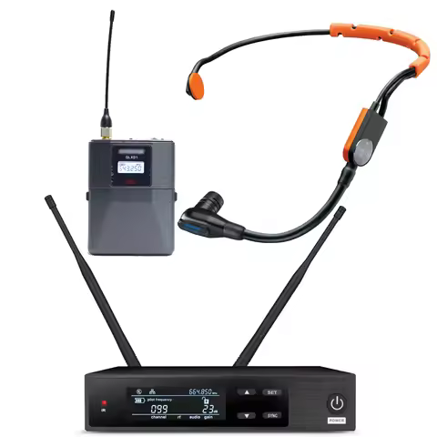 Advanced True Diversity QLXD14 SM35 Headset Wireless Microphone System QLXD4 Receiver QLXD1 BeltPack