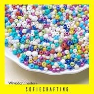 SOFIECRAFTING (50 grams) BOHO SERIES MIX SAND BEADS 8 oz 3 mm/ BEADWORKS CRAFT MATERIAL