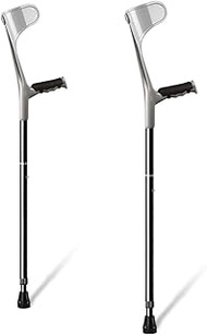 Forearm Crutches, Ergonomic Grip with Comfortable Grip - Sturdy High Density Aluminum, Durable for Standard and Tall Adults, 2 Units (1 units) Fashionable