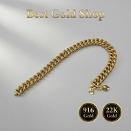 22k / 916 Gold Hollow Fish Bone Bracelet
