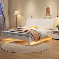 🇸🇬⚡Solid Wooden Bed Frame Single/Super Single/Queen/King Size Bedframe With Mattress Wooden Bedframe