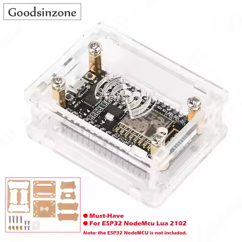 Acrylic Case kit for ESP32 NodeMcu Lua CP2102, ESP32 CP2102 Transparent Protective Shell Cover Box w