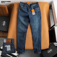 Quần jean nam Heboz dáng slim D036 quần dài nam denim màu xanh đậm - 00002733