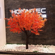 Simulation Red Maple Tree Supply Landscape Decoration Hotel Wedding Nordic Artificial Maple Leaf Tre