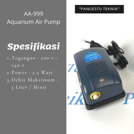 1 SET of 1 Hole Aquarium Air Pump Aerator - AMARA AA 999 (ABC-AQ)