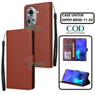 Case hp for OPPO RENO 11 5G Premium flip wallet flip case Magnet Casing flip cover handphone wallet