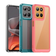 For Motorola Moto G15 Transparent Acrylic Shockproof Protective Phone Cover Case