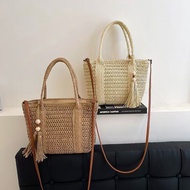 2026 Straw Bag Ladies Handbag Diagonal Woven Bag Large Capacity Flow Vacation Beach Bag