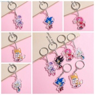 TIMEROAD Sonic Key Chain, Cartoon Character Tails Sonic Keyring, Action Figures Shadow Mini Creative