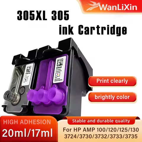 For HP Deskjet Series 2700 Envy Series 1255 4122 6020 6400 6430 ﻿Printer Remanufactured 305XL Ink Ca