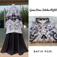 Baju Batik PGRI. Gamis Dewasa Batik PGRI