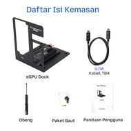 WIKINGOO L19 Thunderbolt 3/4 eGPU Dock 40Gbps 85W PD – Kotak GPU Eksternal Kompatibel NVIDIA/AMD unt