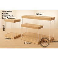 DIY portable sliding clear all side display arcylic hobbies decoration