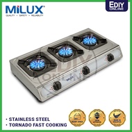Milux  Dapur Gas Cooker StovE DAPUR GAS 3 LAYER DAPUR GAS MEMASAK DAPUR GAS 3 TEMPAT MEMASAK