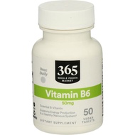 365 By Whole Foods Market, Vitamin B6 50Mg, 50 Count