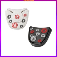 [Tachiuwa2] Mallet Putter Cover Waterproof Half Round Plush Inner Lining Embroidered Club Head Cover