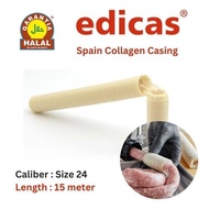 [HALAL] Spain Edible Sausage Collagen Casing Size 24 x 15m - EDICAS