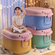 Hot Sale best seller [Pulley Convenient] Children's Toy Storage Box Toy Storage Box Toy Thickened St