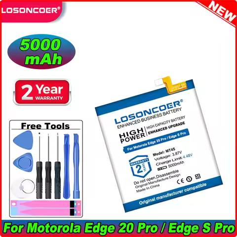 LOSONCOER 5000mAh MT45 Battery For Motorola Edge Edge S Pro / 20 Pro