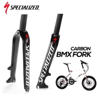 Customized SPECIALIZED 3K Carbon Fiber Folding Bike BMX Fork 20 Inch Bike Bicycle Carbon Forks C-Bra