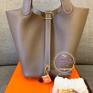 Rubyloveshermes愛馬仕hermes台灣專櫃picotin18大象灰金釦picotin 18