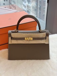 Hermes🌟Kelly 25 大象灰金 epsom stamp K