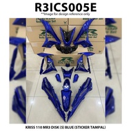 Cover Set Rapido KRISS 110 MR3 DISK (5) Blue Sticker Tampal Accessories Motor Kriss110 MR3 Kriss Cov