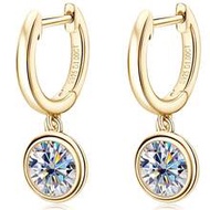 1Pair 1ct/2ct/3ct Moissanite Earrings For Women 925 Sterling Silver Hoop Dangle Earrings 6.5mm/8mm/9