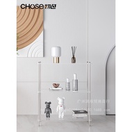 ST-🌊Affordable Luxury Style Acrylic Trolley Living Room Sofa Side Table Movable Tea Table Ingot Kitchen Household Storag