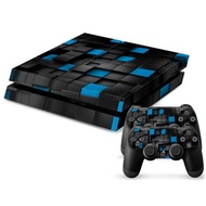 Checkered Pattern Protective Cover Skin Protector Sticker For PS4 Playstation 4 Console + Controller