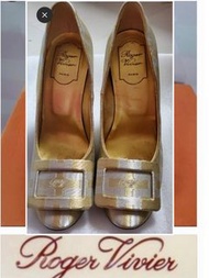 Roger Vivier Paris 4" heels shoes金銀線4吋      高跟鞋 #36.5