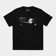 New Product [MY] JSCT Airbus A350 Pure Cotton T-Shirt Men's Airplane Pattern Printed High Street Tre