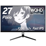Pixio PX275 Wave Gaming Monitor 27 inch WQHD 100Hz IPS Black Built-in Speakers 2-Year Warranty