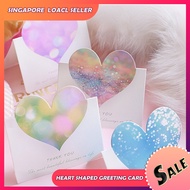SG High quality Heart shaped design greeting card Wedding wishes cards Valentine's Day card