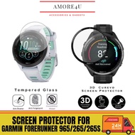 3D Full Cover Screen Protector Film/Tempered Glass Protector For Garmin Forerunner 965 | Forerunner 