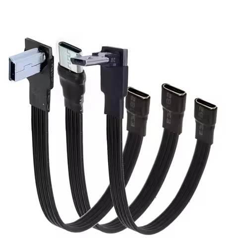 Mini USB Female to Type-C Male to MINI Micro Charging Adapter 0.1M 0.3M 1M 2M 3M Silicone Cable Flex