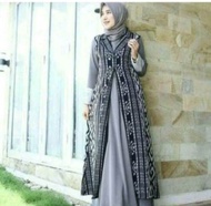 Cardigan Outer Tenun Wanita Kekinian Setelan Batik Keluarga Kemeja Pria Outer Hitam Vest