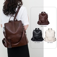 Fashion Vintage Backpack European American Style Anti-Theft Large Capacity Casual Men Women Suitable Bags Commuter Rear Student School 【AUG】