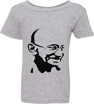 Mahatma Gandhi Hindi Indian Hero Sport Grey T-Shirt Tee Baby Toddler Boy Girl, Grey, 6 Years