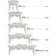 1 PC ยุโรปหรูหราสไตล์ Window Valanceกระเป๋า Rodอิตาลีผ้ากํามะหยี่ผ้าม่าน Valance สําหรับห้องนั่งเล่น