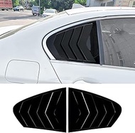XITER 2PCS ABS Carbon Fibre Racing Style ABS Rear Side Window Louvers Air Vent Scoop Shades Cover fo