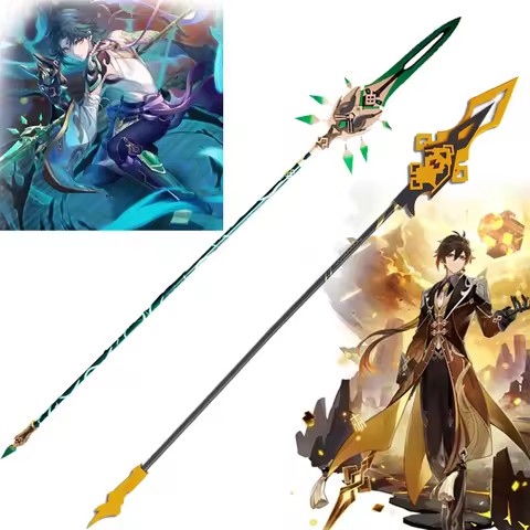 Genshin Impact Zhong Li Cosplay Weapon Vortex Vanquisher Spear Genshin Impact Xiao Wooden Weapon Ani