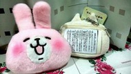 Coco馬日本代購~ 日本正版 KANAHEI卡娜赫拉的小動物 粉紅兔兔 貓咪 伸縮票卡夾 零錢包 絨毛吊飾 悠遊卡