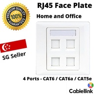 CAT6 Faceplate RJ45 - 4 Port